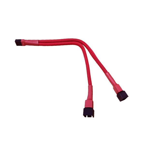 Red 3pin Fan Y Splitter Cable 20cm