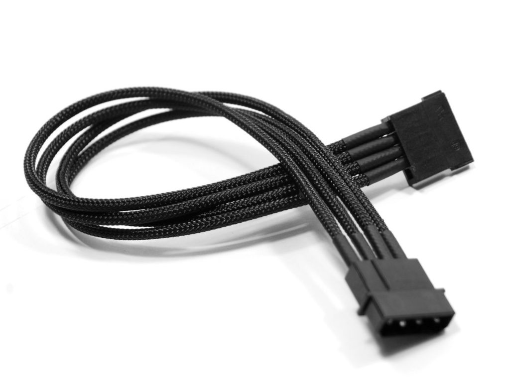 Extension Alimentation PC Shakmods 8 Broches - 30cm Noir